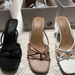 (3) pair @ $35.00 each… only worn once 2.5inch heels